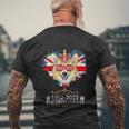 Platinum Jubilee 2022 Union Jack For 4Th Of July Jubilee Corgi Men's Crewneck Short Sleeve Back Print T-shirt Gifts for Old Men