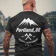 Portland Oregon Estd1843 Pacific Northwest Tshirt Men's Crewneck Short Sleeve Back Print T-shirt Gifts for Old Men