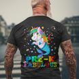 Pre K Fabulous Mermaid Unicorn Men's Crewneck Short Sleeve Back Print T-shirt Gifts for Old Men