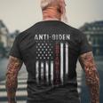 Pro America Anti Biden Usa American Flag Patriotic Tshirt Men's Crewneck Short Sleeve Back Print T-shirt Gifts for Old Men