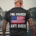Pro America Anti Joe Biden Usa Flag Political Patriot Men's Crewneck Short Sleeve Back Print T-shirt Gifts for Old Men