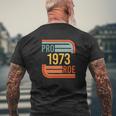 Pro Roe 1973 Protect Roe V Wade Pro Choice Feminist Womens Rights Retro Men's Crewneck Short Sleeve Back Print T-shirt Gifts for Old Men