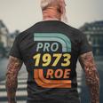 Pro Roe 1973 Roe Vs Wade Pro Choice Tshirt Men's Crewneck Short Sleeve Back Print T-shirt Gifts for Old Men
