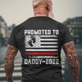 Promoted To Daddy 2022 First Time Fathers Day New Dad Gifts Tshirt Men's Crewneck Short Sleeve Back Print T-shirt Gifts for Old Men
