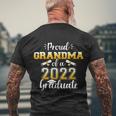 Proud Grandma Of A Class Of 2022 Graduate Senior Graduation Men's Crewneck Short Sleeve Back Print T-shirt Gifts for Old Men