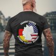 Proudly Served Bitburg Air Base Germany Military Veteran Men's Crewneck Short Sleeve Back Print T-shirt Gifts for Old Men