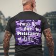 Purple Up For Military Kids Awareness Men's Crewneck Short Sleeve Back Print T-shirt Gifts for Old Men