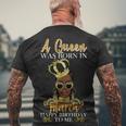 A Queen Was Born In March Happy Birthday Men's T-shirt Back Print Gifts for Old Men