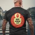 Red Horse Extra Strong Beer Men's Crewneck Short Sleeve Back Print T-shirt Gifts for Old Men