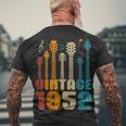 Retro Vintage 1952 Birthday Party Guitarist Guitar Lovers Men's T-shirt Back Print Gifts for Old Men