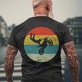 Retro Vintage Motorbike Men's Crewneck Short Sleeve Back Print T-shirt Gifts for Old Men