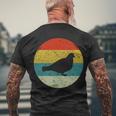 Retro Vintage Pigeon Men's Crewneck Short Sleeve Back Print T-shirt Gifts for Old Men