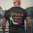 Sassy And Fabulous At 62 Years Old 62Nd Birthday Shoe Lip Men's Crewneck Short Sleeve Back Print T-shirt Gifts for Old Men