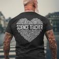 Science Teacher Heart Proud Science Teaching Men's T-shirt Back Print Gifts for Old Men