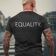 Simple Equality Logo Tshirt Men's Crewneck Short Sleeve Back Print T-shirt Gifts for Old Men