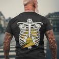Skeleton Rib Cage Filled With Tacos Tshirt Men's Crewneck Short Sleeve Back Print T-shirt Gifts for Old Men