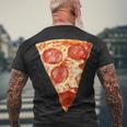 Slice Of Pepperoni Pizza Men's Crewneck Short Sleeve Back Print T-shirt Gifts for Old Men