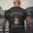 Snitches Get Stitches Costume Tshirt Men's Crewneck Short Sleeve Back Print T-shirt Gifts for Old Men