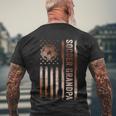 Soccer Grandpa American Flag Proud Grandpa Fathers Day Great Men's T-shirt Back Print Gifts for Old Men