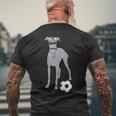 Soccer Idea Fans- Sporty Dog Coach Hound Men's Back Print T-shirt Gifts for Old Men