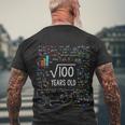 Square Root Of 100 10Th Birthday 10 Year Old Gifts Math Bday Tshirt Men's Crewneck Short Sleeve Back Print T-shirt Gifts for Old Men