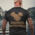 Squirrel Whisperer V2 Men's Crewneck Short Sleeve Back Print T-shirt Gifts for Old Men