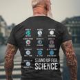 Stand Up For Science Men's Crewneck Short Sleeve Back Print T-shirt Gifts for Old Men