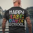 Stars Happy Last Day Of School Cute Graduation Teacher Kids Men's T-shirt Back Print Gifts for Old Men