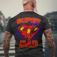 Super Dad Ripped Logo Tshirt Men's Crewneck Short Sleeve Back Print T-shirt Gifts for Old Men