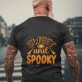 Sweet And Spooky Halloween Quote Men's Crewneck Short Sleeve Back Print T-shirt Gifts for Old Men