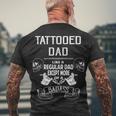 Tattooed Dad Like A Regular Dad Except More Of A Badass Tshirt Men's Crewneck Short Sleeve Back Print T-shirt Gifts for Old Men