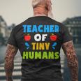 Teacher Of Tiny Humans Shirt Teacher Appreciation Day Cute Men's T-shirt Back Print Gifts for Old Men