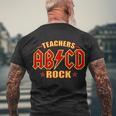 Teachers Rock Ab V Cd Abcd Men's Crewneck Short Sleeve Back Print T-shirt Gifts for Old Men