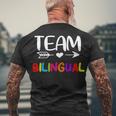 Team Bilingual - Bilingual Teacher Back To School Men's T-shirt Back Print Gifts for Old Men