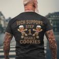 Tech Support Step One Disable Cookies Tshirt Men's Crewneck Short Sleeve Back Print T-shirt Gifts for Old Men