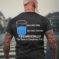 Technically The Glass Is Completely Full Funny Science Men's Crewneck Short Sleeve Back Print T-shirt Gifts for Old Men