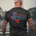 Texas Logo Tshirt Men's Crewneck Short Sleeve Back Print T-shirt Gifts for Old Men
