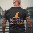 The Witch Is In Halloween Quote Men's Crewneck Short Sleeve Back Print T-shirt Gifts for Old Men
