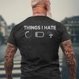 Things I Hate Programmer V3 Men's Crewneck Short Sleeve Back Print T-shirt Gifts for Old Men