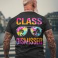 Tie Dye Class Dismissed Last Day Of School Teacher V2 Men's T-shirt Back Print Gifts for Old Men