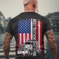 Trucker Trucker Best Truckin Dad Ever Usa Flag Driver Fathers Day _ Men's T-shirt Back Print Gifts for Old Men