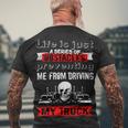 Trucker Trucker Lifes A Series Of Obstacles Truck Driver Trucking Men's T-shirt Back Print Gifts for Old Men