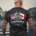 Trucker Trucker Support I Stand With Truckers Freedom Convoy _ V2 Men's T-shirt Back Print Gifts for Old Men