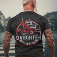 Trucker Trucker Truck Driver Father Mother Daughter Vintage My Men's T-shirt Back Print Gifts for Old Men