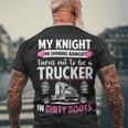 Trucker Trucker Wife Trucker Girlfriend Men's T-shirt Back Print Gifts for Old Men