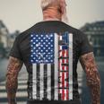 Trump Distressed Usa Flag Men's Crewneck Short Sleeve Back Print T-shirt Gifts for Old Men