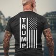 Trump Flag Men's Crewneck Short Sleeve Back Print T-shirt Gifts for Old Men