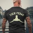 Tuck Fexas Horns Down Texas Tshirt Men's Crewneck Short Sleeve Back Print T-shirt Gifts for Old Men