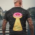 Ufo Donuts Men's Crewneck Short Sleeve Back Print T-shirt Gifts for Old Men