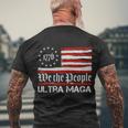 Ultra Maga We The People Shirt Funny Anti Biden Us Flag Pro Trump Trendy Tshirt Men's Crewneck Short Sleeve Back Print T-shirt Gifts for Old Men